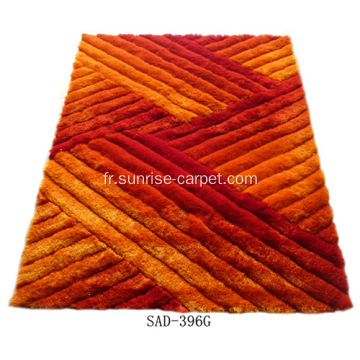 Polyester Silk Shaggy 3D Carpet